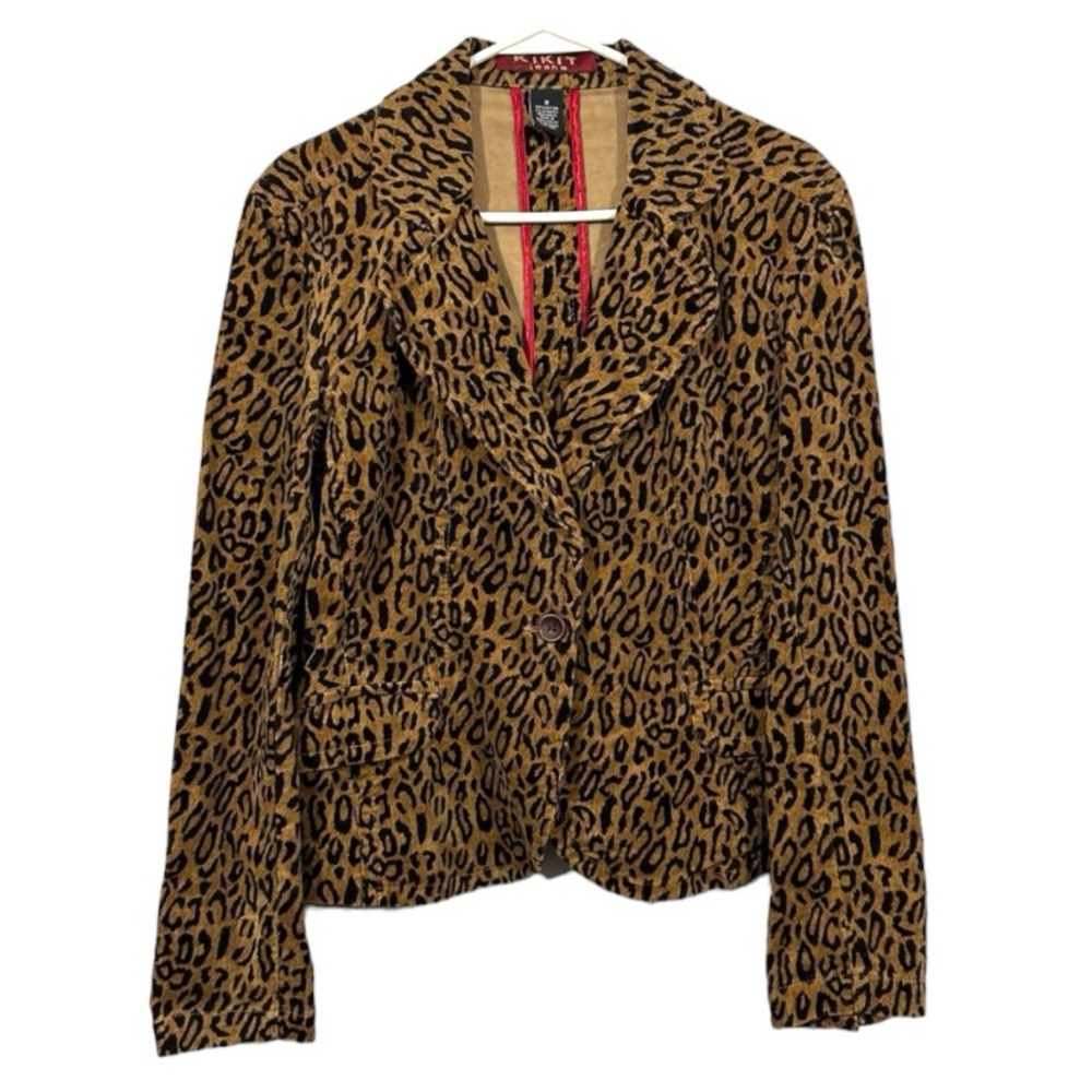 Leopard Print Blazer Jacket Size Medium